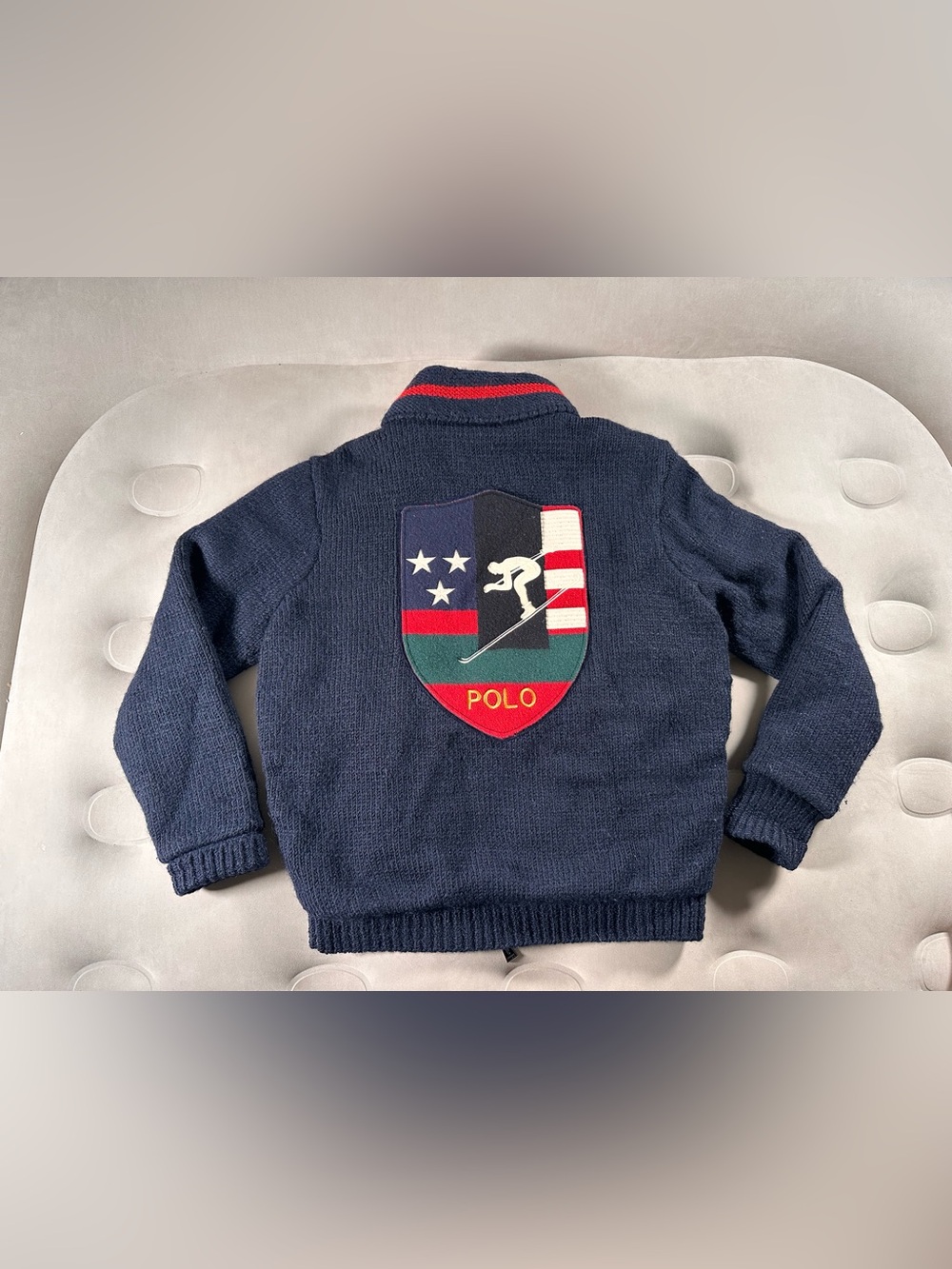 Polo Ralph Lauren Jacket Sweater Suicide Hybrid Downhill Puffer Retro Ski Med